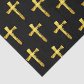 Goldbrush Cross - Christliches religiöses Crucifix Seidenpapier (Ausschnitt)