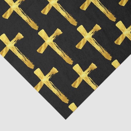 Goldbrush Cross - Christliches religiöses Crucifix Seidenpapier (Ausschnitt)