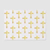Goldbrush Cross - Eleganter Christlicher Jesus Seidenpapier (Vorderseite)