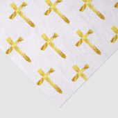 Goldbrush Cross - Eleganter Christlicher Jesus Seidenpapier (Ausschnitt)
