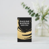 Goldbrushed Textur Visitenkarte (Stehend Vorderseite)