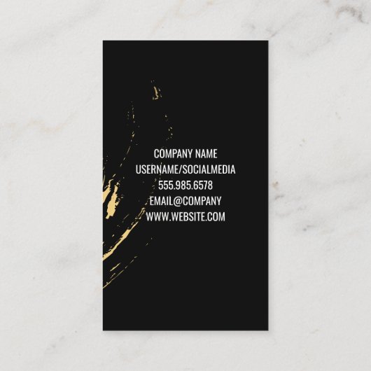 Goldbrushed Textur Visitenkarte (Rückseite)