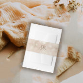 Goldbrushed Tropical Palm Leaf Wedding Einladungsbanderole