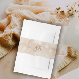 Goldbrushed Tropical Palm Leaf Wedding Einladungsbanderole