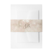 Goldbrushed Tropical Palm Leaf Wedding Einladungsbanderole (Vorderseite Beispiel)