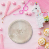 Goldbrushed Tropical Palm Leaf Wedding Pappteller (Party)