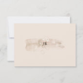 Goldbrushed Tropical Palm Leaf Wedding RSVP Karte (Rückseite)