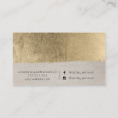 Goldbrushhub-Leinenhaarkoptik Visitenkarte (Rückseite)