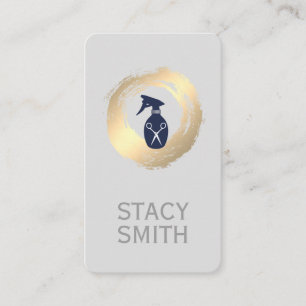 Goldbrushwasser-Flaschengrübe-Salonblätter Visitenkarte