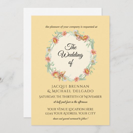 Goldbrust Einladung (Vorne/Hinten)