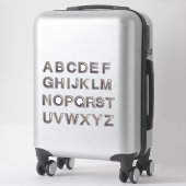 Goldbuchstaben des A-Z-Alphabets Custom-Cut Vinyl  Aufkleber (Koffer)