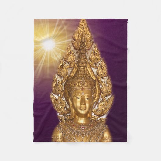 Goldbuddha Fleecedecke (Vorderseite)
