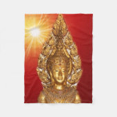 Goldbuddha Fleecedecke (Vorderseite)