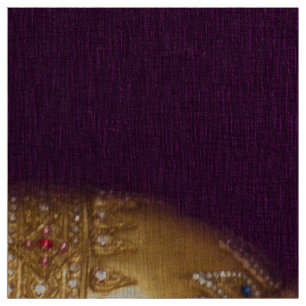 Goldbuddha in lila stoff