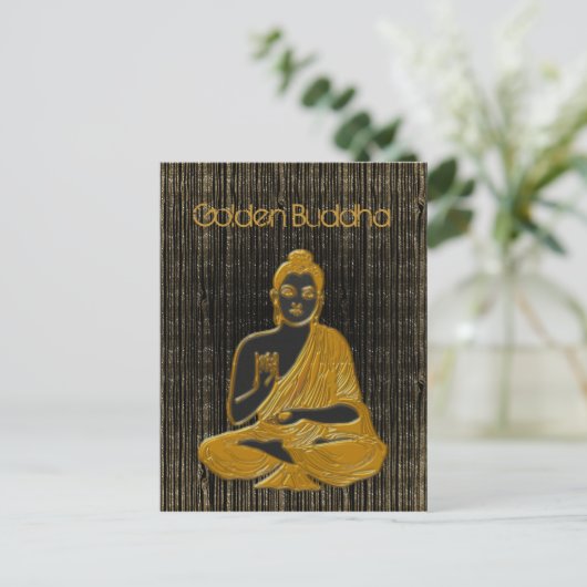 Goldbuddha Postkarte (Stehend Vorderseite)