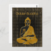 Goldbuddha Postkarte (Vorne/Hinten)