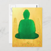 Goldbuddha Postkarte (Vorne/Hinten)