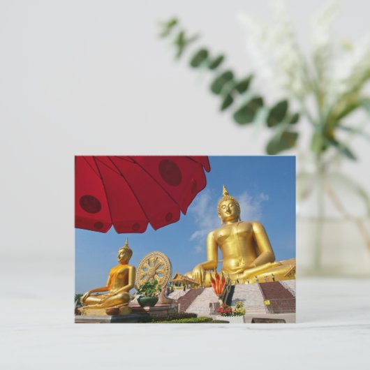 Goldbuddha Postkarte (Stehend Vorderseite)