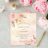 Goldbudget für Hochzeitpampas-Rose Flyer