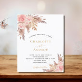 Goldbudget für Hochzeitpampas-Rose Flyer