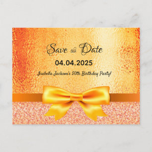 Goldbug der Geburtstagspartei Save the Date Postkarte