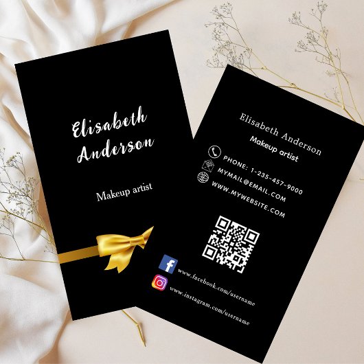 Goldbug QR Code Social Media Premium Visitenkarte