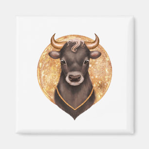 Goldbulle, niedlicher Stier 2021, Ochsenjahr Magnet