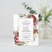 Goldburgunder Blush Bloral Wedding (Stehend Vorderseite)