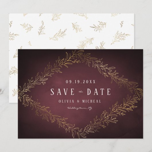 Goldburgunder, botanisch Save the Date (Vorne/Hinten)