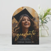 Goldbürste Ankündigung des Fotos für den Schulabsc (Stehend Vorderseite)