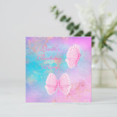 Goldbutterling aus Pastellmarmor Einladung (Stehend Vorderseite)