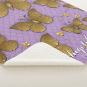 Goldbuttername Personalisiert Sherpadecke (3/4)