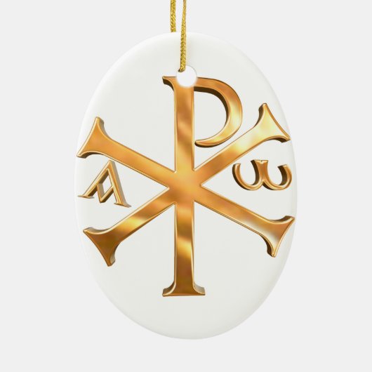 Goldc$chi-rho Keramik Ornament (Hinten)