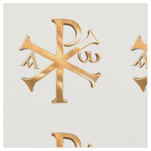 Goldc$chi-rho Stoff (Nahaufnahme)