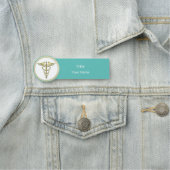 GoldCaduceus Namensschild (Beispiel)