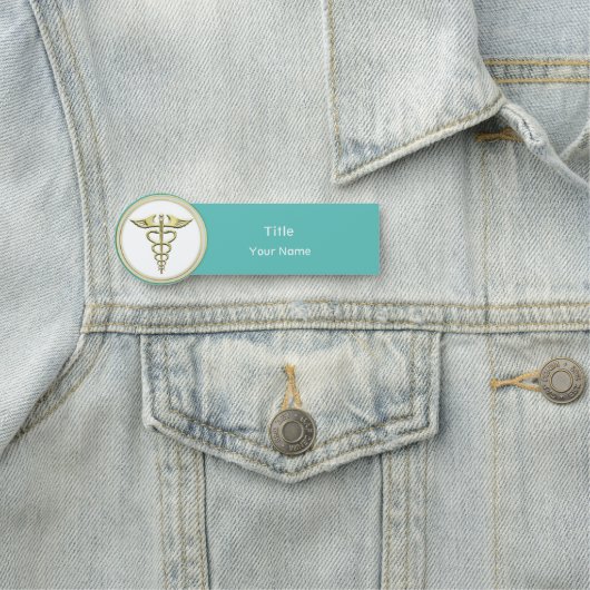 GoldCaduceus Namensschild (Beispiel)