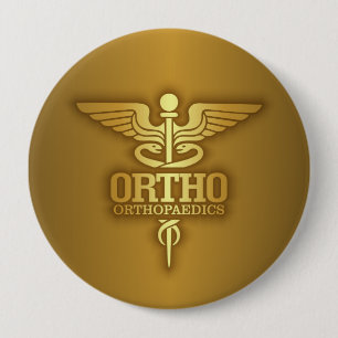 GoldCaduceus (ORTHO) Button