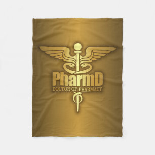GoldCaduceus (PharmD) Fleecedecke