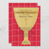 Goldchalice-erste Kommunions-Einladung Einladung (Vorne/Hinten)