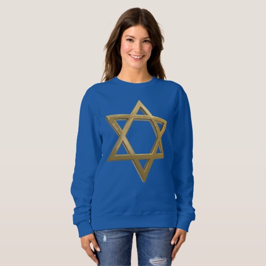 Goldchanukkah Stern david Frauen Sweatshirt (Vorne ganz)