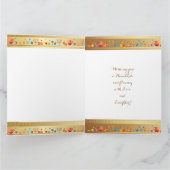 Goldchanukkas schöne Menorah Gruß-Karte Dankeskarte (Innenseite)