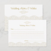 Goldchinesische Wolken Hochzeitsratgeber Karten (Vorne/Hinten)