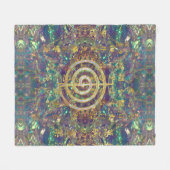 GoldChoku Rei Symbol und Reiki Gebote Fleecedecke (Vorderseite (Horizontal))