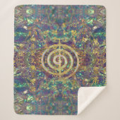 GoldChoku Rei Symbol und Reiki Gebote Sherpadecke (Vorderseite)