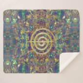 GoldChoku Rei Symbol und Reiki Gebote Sherpadecke (Vorderseite (Horizontal))