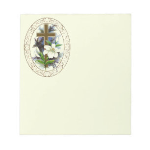 Goldchristliches Kreuz Notizblock