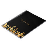 Goldcity-Skyline berufliche Skripte Notizblock (Linke Seite)