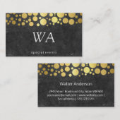 Goldcluster | Lux Shimmer, Schiefer Textur Visitenkarte (Vorne/Hinten)