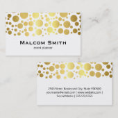 Goldcluster | Lux Shimmer, weiß II Visitenkarte (Vorne/Hinten)