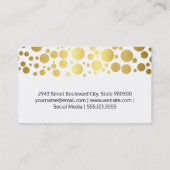 Goldcluster | Lux Shimmer, weiß II Visitenkarte (Rückseite)